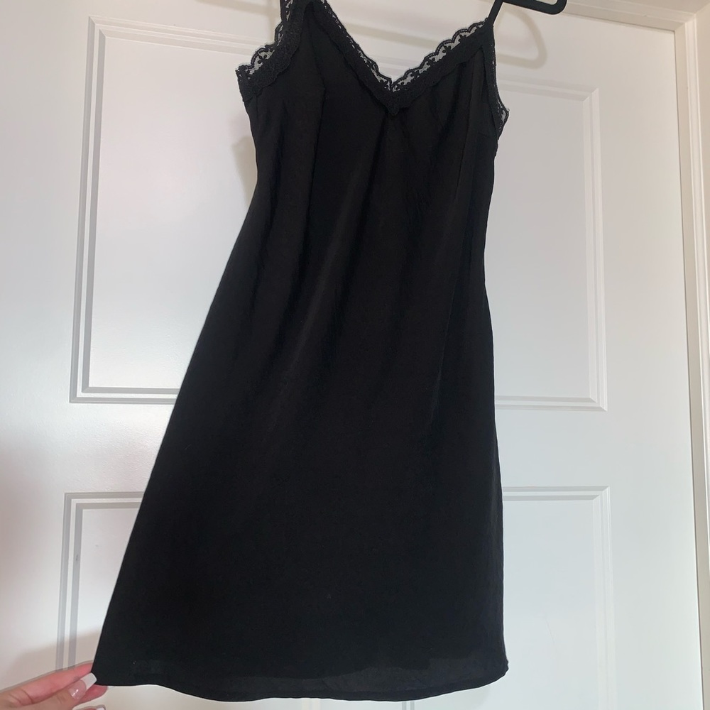 Black slip dress